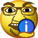 Soyjak holding an information sign emoji Meme Template