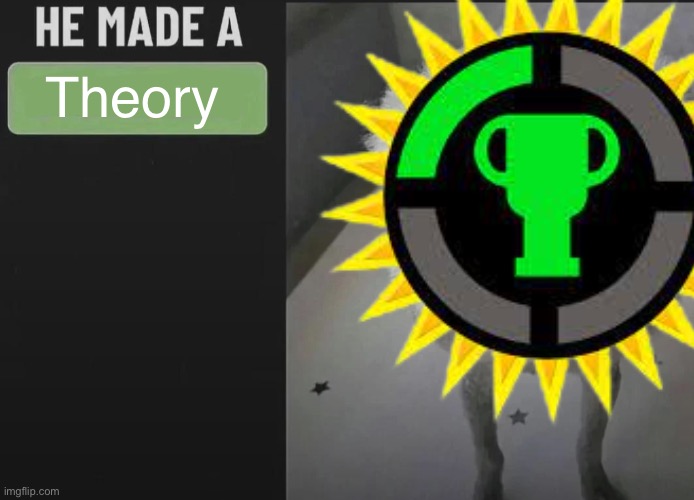 A GAAAAAAAME THEORY | Theory | image tagged in he made a statement blank | made w/ Imgflip meme maker