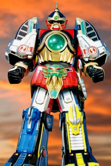 High Quality Thunder Megazord Blank Meme Template