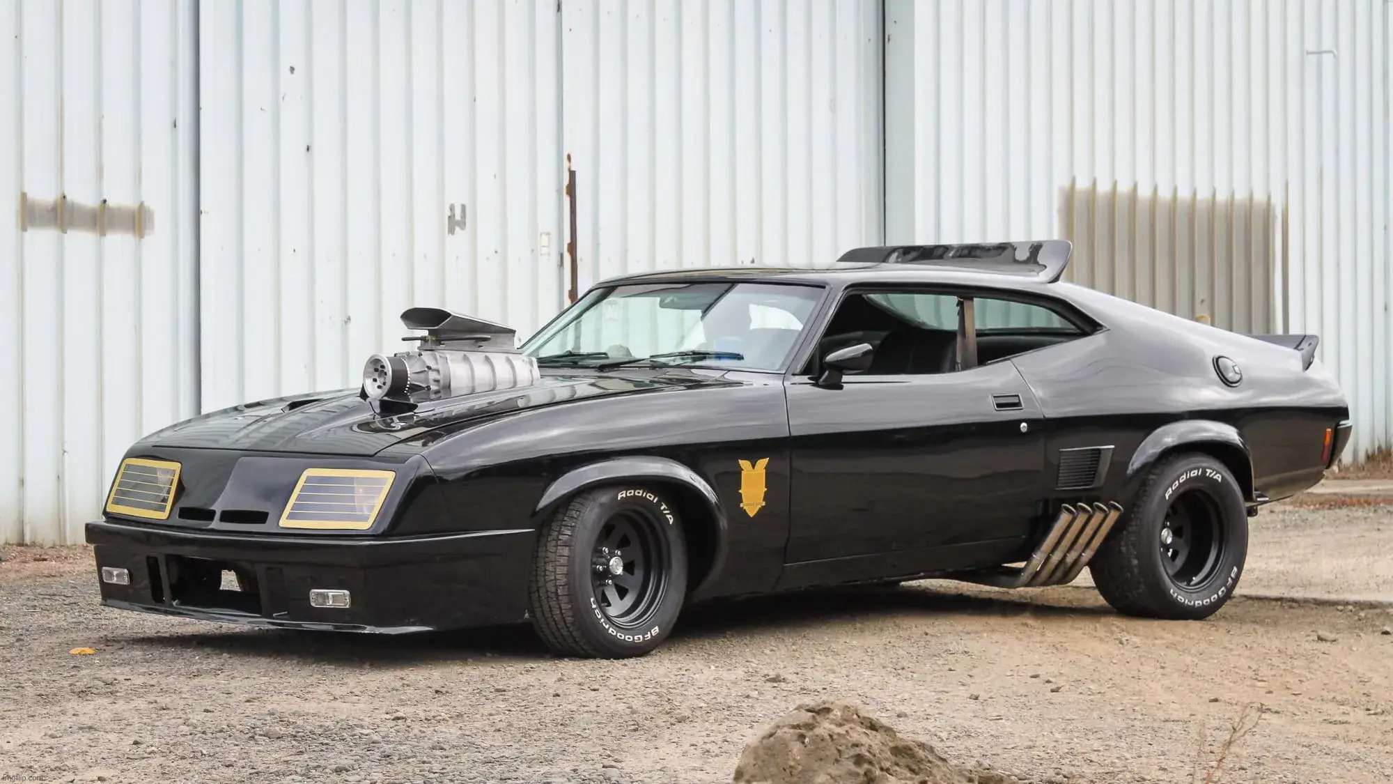 Ford Falcon Mad Max Interceptor: V8 Supercharged. | image tagged in ford falcon mad max interceptor,ford,mad max | made w/ Imgflip meme maker