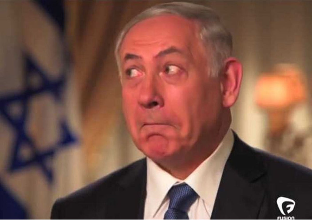 Netenyahu Shocked Blank Meme Template