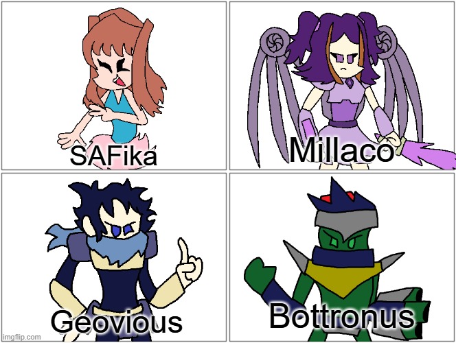 A little subgroup I made | Millaco; SAFika; Bottronus; Geovious | image tagged in safer123,the 123 cousin's restaurant | made w/ Imgflip meme maker