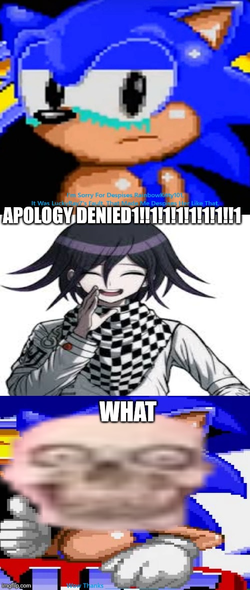 Ruin This Fill In Meme!!!!!!!!!!!!!!!!!!!!!!!!!!!!!!!!!!!!! #590 | Apology denied1!!1!1!1!1!1!1!!1; What | image tagged in ruin this fill in meme 590 | made w/ Imgflip meme maker