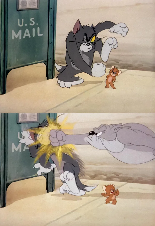 High Quality spike punching tom meme Blank Meme Template