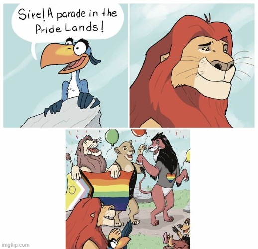 The Pride Lands | image tagged in comics | made w/ Imgflip meme maker