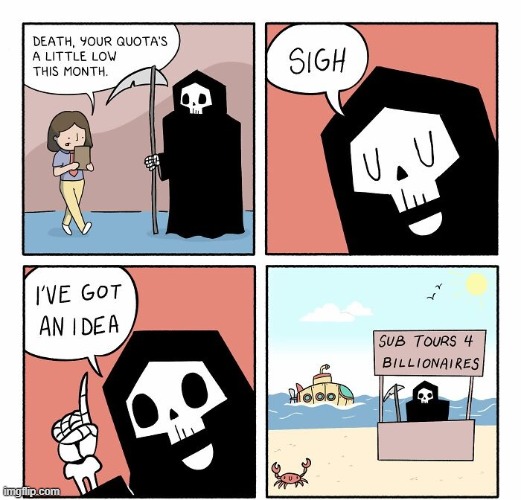 Death Quotas | image tagged in comics | made w/ Imgflip meme maker
