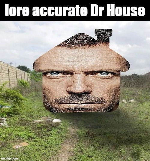 the realistic version | lore accurate Dr House | image tagged in dr house | made w/ Imgflip meme maker