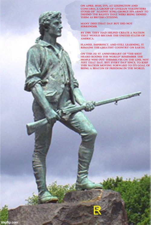 April Morning | image tagged in 1775,american revolution,revolutionary war | made w/ Imgflip meme maker