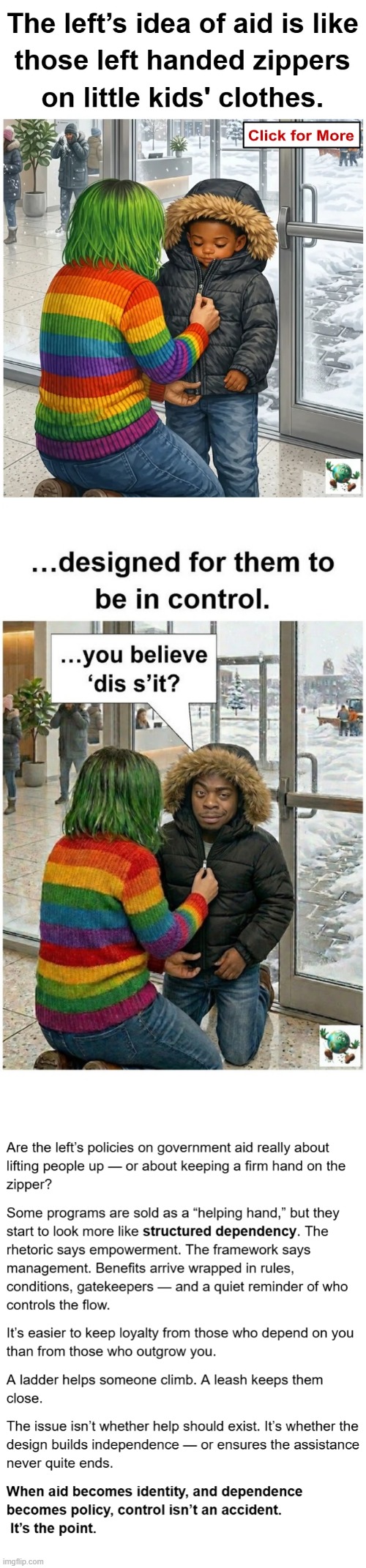 Are the left’s policies on government aid more about control than lending assistance? | image tagged in maga,conservative,leftists | made w/ Imgflip meme maker