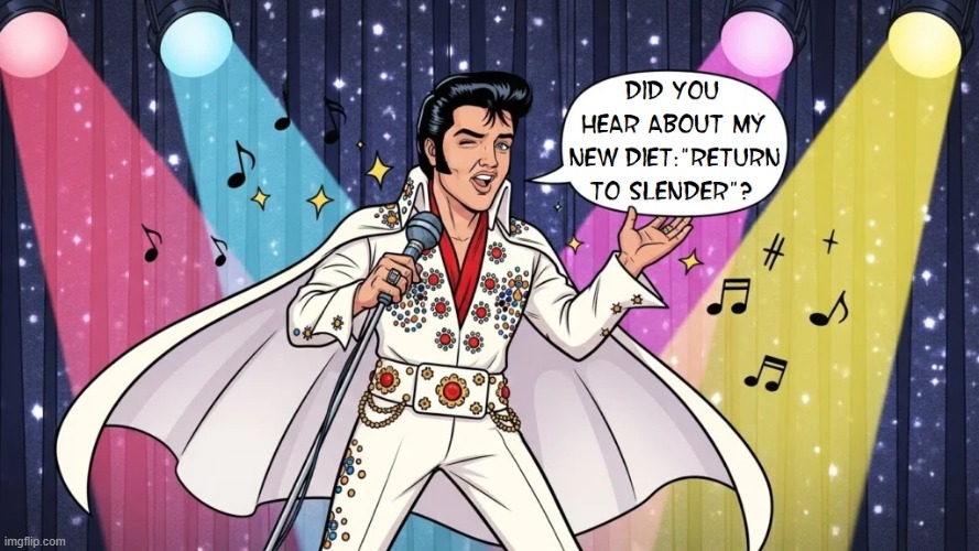 Elvis would be 90+ were there GLPs drugs in the 70s | image tagged in vince vance,elvis,memes,dad jokes,dieting,jokes | made w/ Imgflip meme maker