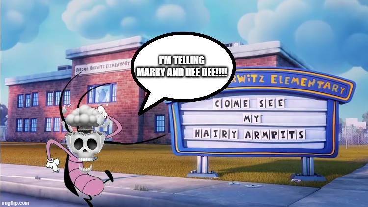 Come See My Hairy Armpits | I'm telling Marky and Dee Dee!!!! | image tagged in come see my hairy armpits | made w/ Imgflip meme maker