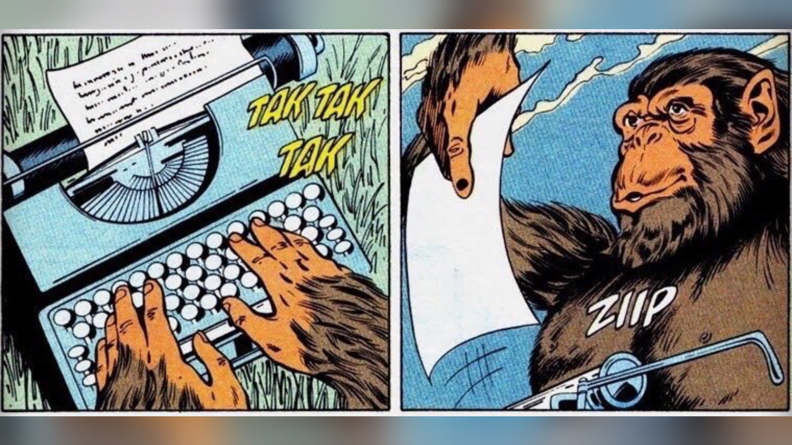 Monkey Typewriter Blank Meme Template