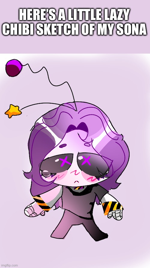 What you guys think? | Here’s a little lazy chibi sketch of my sona | image tagged in lazy,drawing,chibi | made w/ Imgflip meme maker