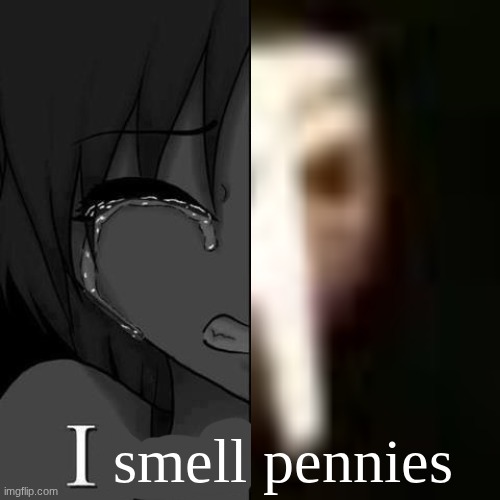 I’m fine | smell pennies | image tagged in i m fine | made w/ Imgflip meme maker