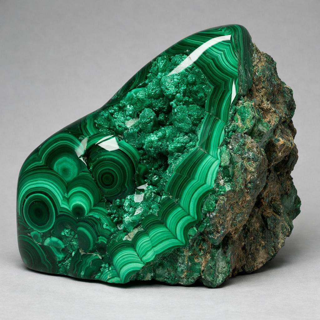 A 10 kg (approximately 22 lbs) polished malachite freeform is co Blank Meme Template