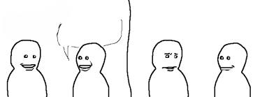 blob guys staring Blank Meme Template