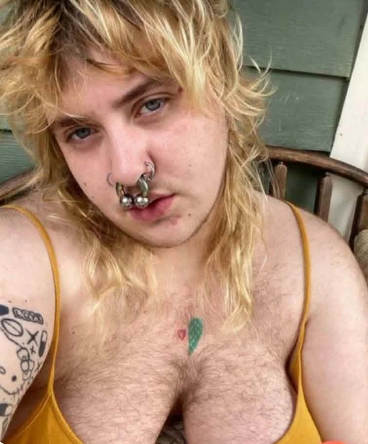 Hairy Hanging New Boobs on Gay Guy Blank Meme Template