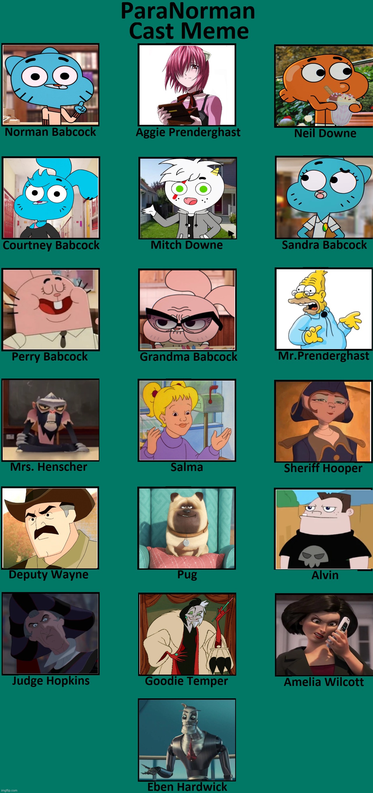 ParaGumball | image tagged in paranorman cast meme,remix | made w/ Imgflip meme maker