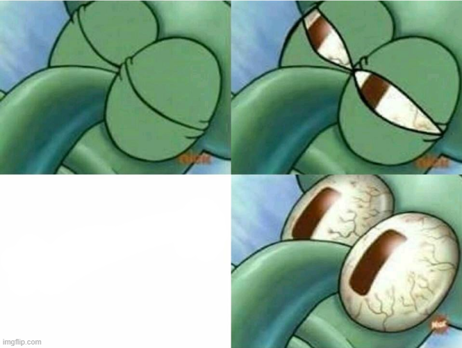 Squidward stress Blank Meme Template