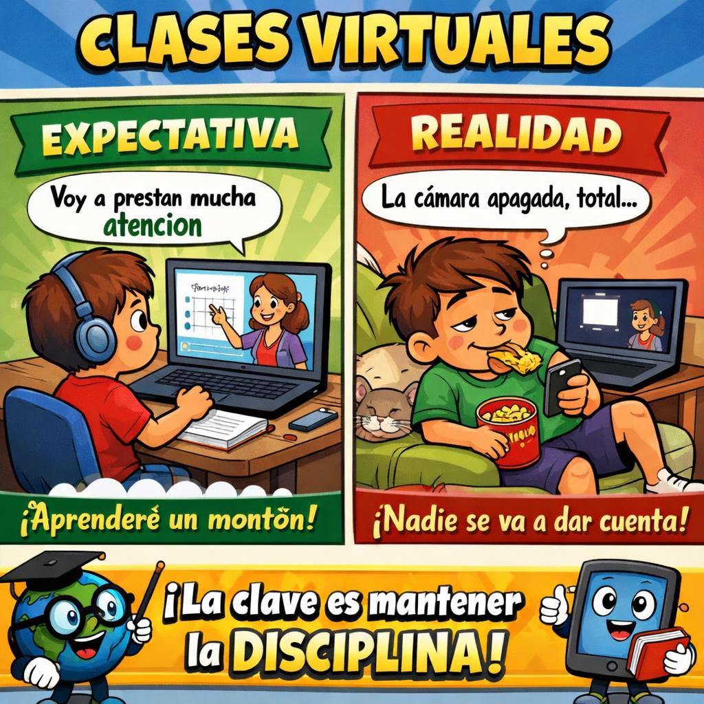 GENERAR UN MEME EDUCATIVO DOBRE LAS CLASES VIRTUALES Blank Meme Template