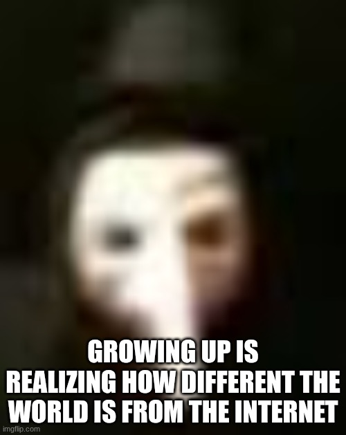growing up is realizing how different the world is from the internet | made w/ Imgflip meme maker