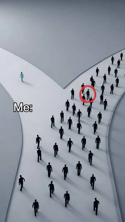 Crowd follow Blank Meme Template