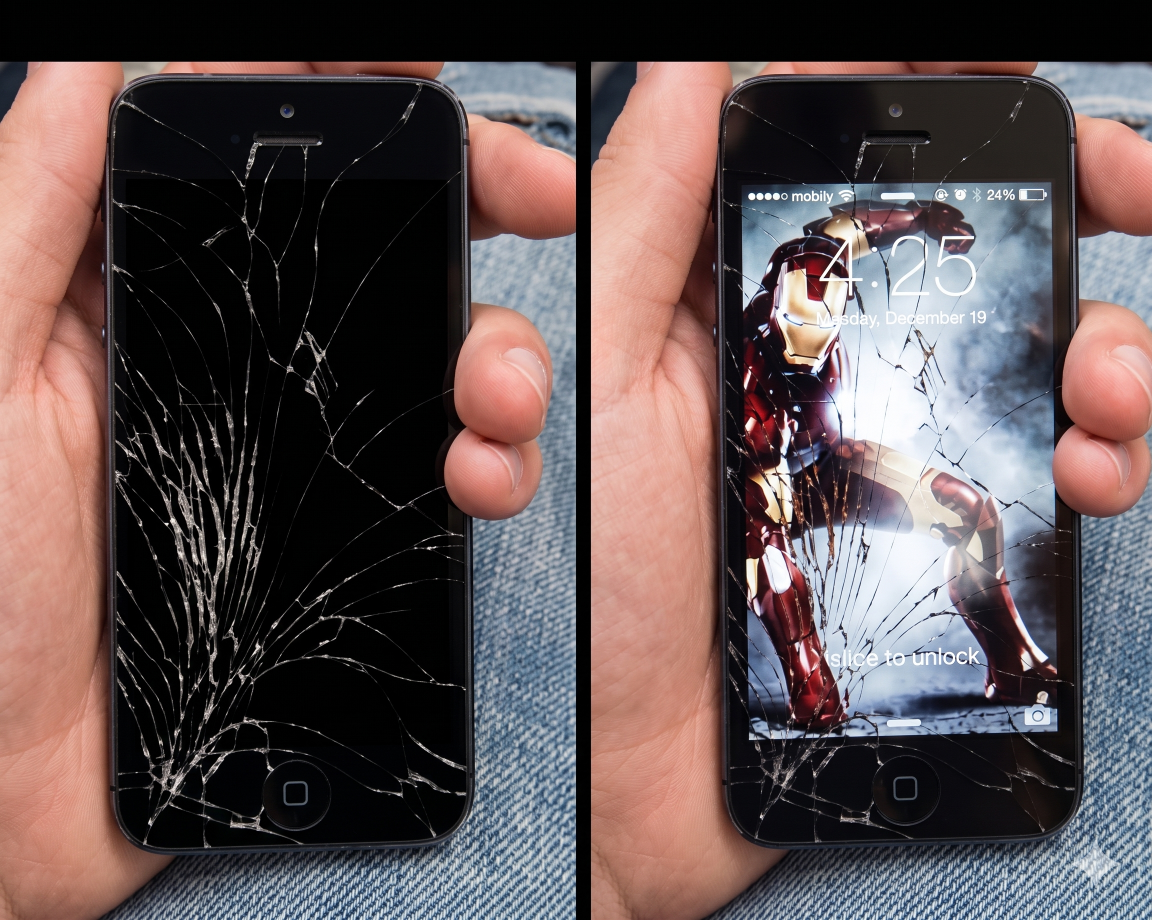 cracked screen Blank Meme Template