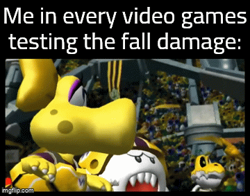 Testing Fall Damage Meme According to that fall damage: Tis but a scratch. - Imgflip