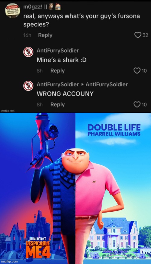 image tagged in aplwog jpg,double life | made w/ Imgflip meme maker