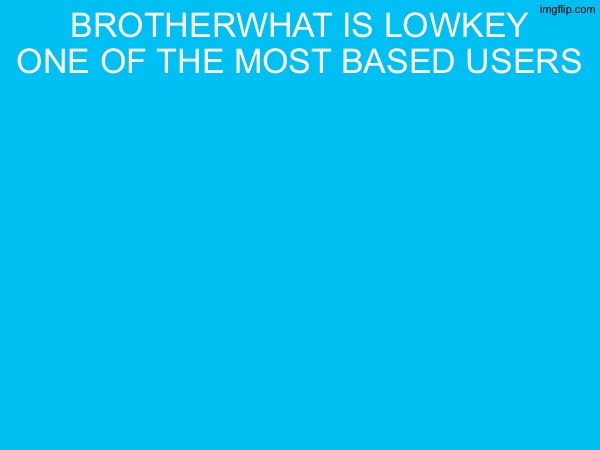 brotherwhat is lowkey one of the most based users | made w/ Imgflip meme maker