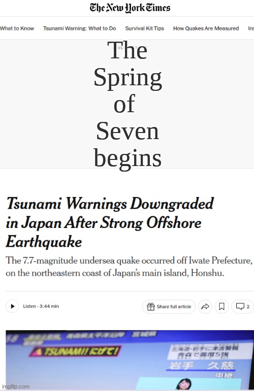 Final Notice, served. | The
Spring
of 
Seven
begins | image tagged in prince | made w/ Imgflip meme maker