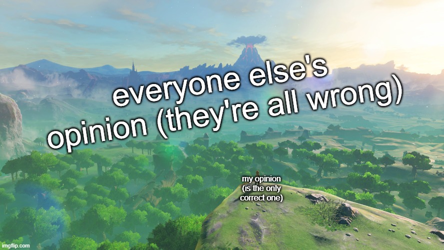 how it GENIUNELY feels to log onto twitter/reddit | everyone else's opinion (they're all wrong); my opinion (is the only correct one) | made w/ Imgflip meme maker