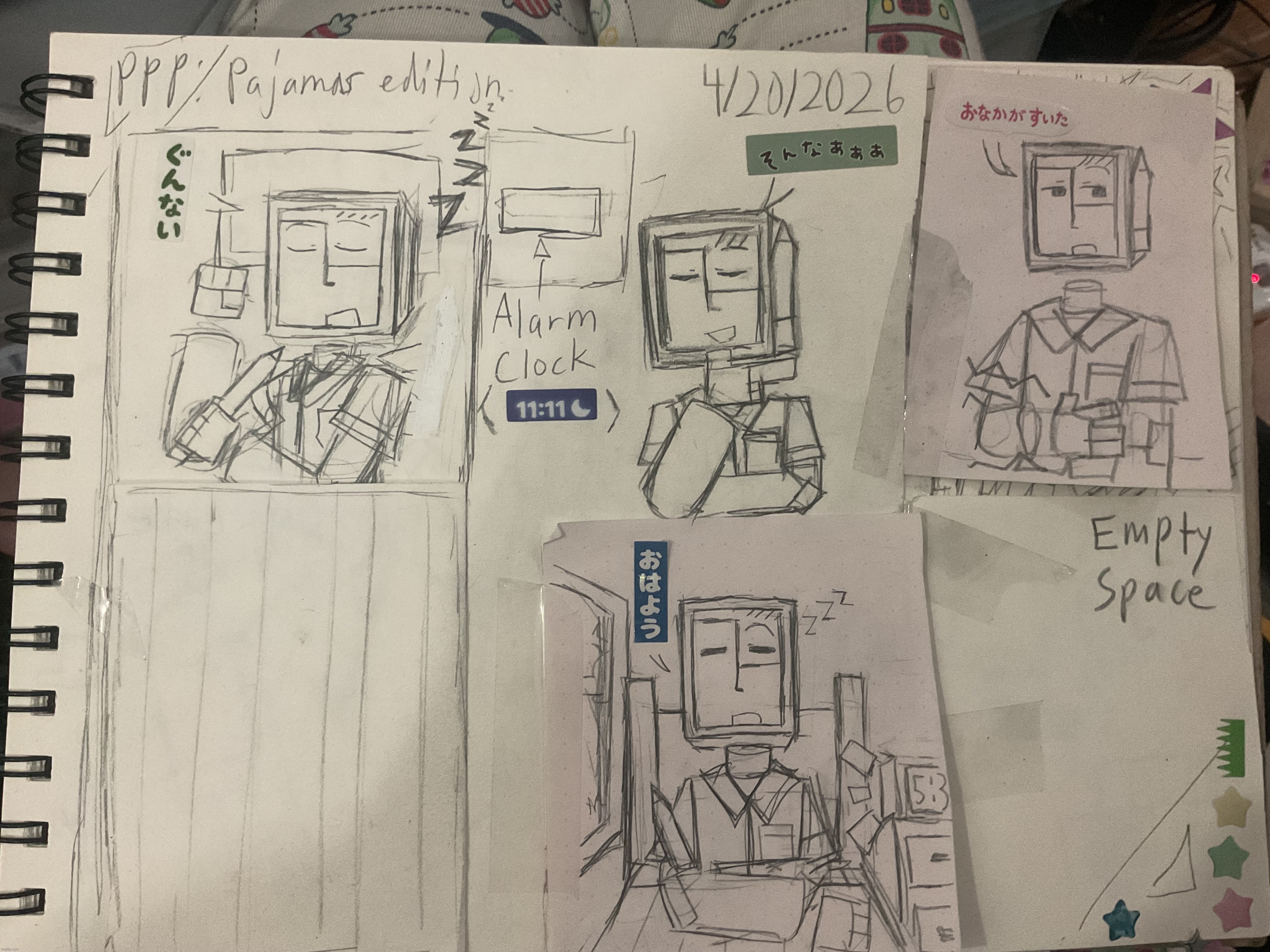 i drew him wearing pajamas | image tagged in professor procreate,eepy | made w/ Imgflip meme maker