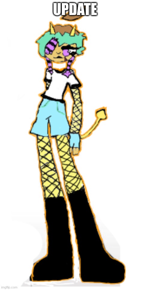 this is Violet. ik it looks bad but I did it on my laptop so don't blame me bro. | update | image tagged in screenshot 2026-04-20 10 22 40 am png,drawing,person,oc,character | made w/ Imgflip meme maker