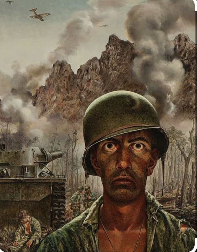 Guy Staring at You in the Battlefield Blank Meme Template