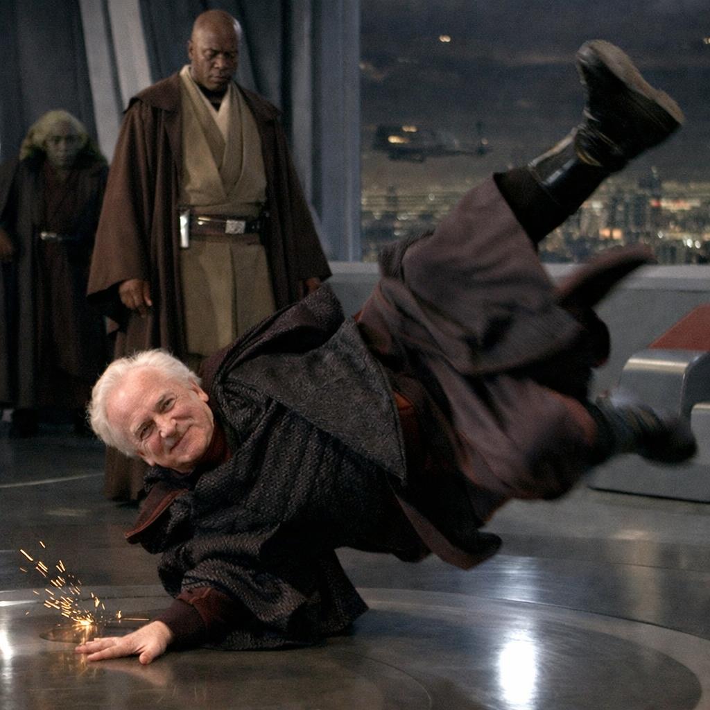 palpatine break dance Blank Meme Template