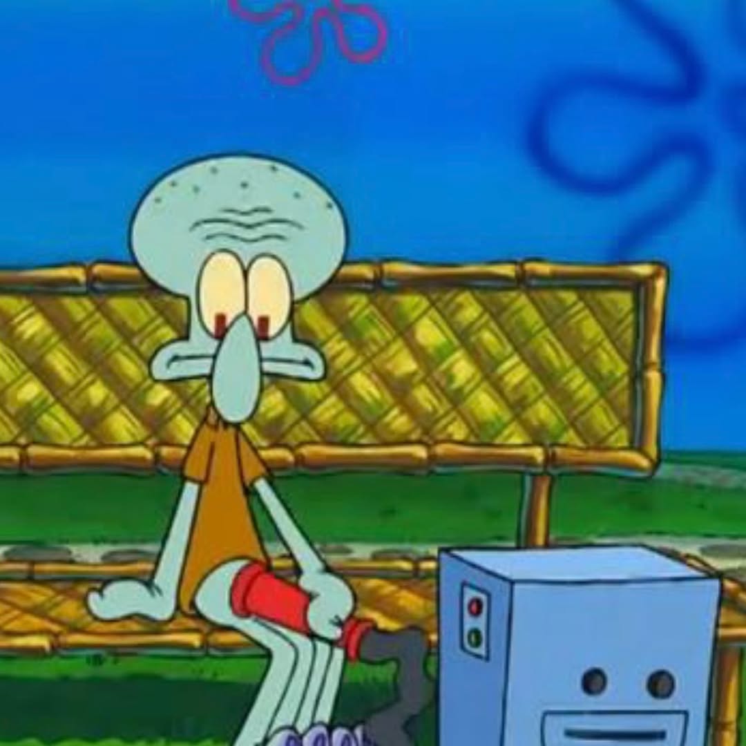 High Quality Squidward Pumping Blank Meme Template