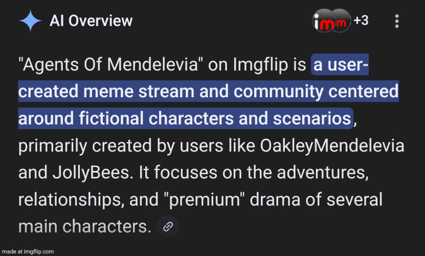 google ai knows agents of mendelevia | made w/ Imgflip meme maker