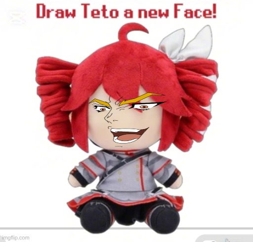 KONO TETO DA! | image tagged in draw teto a new face,kono dio da | made w/ Imgflip meme maker