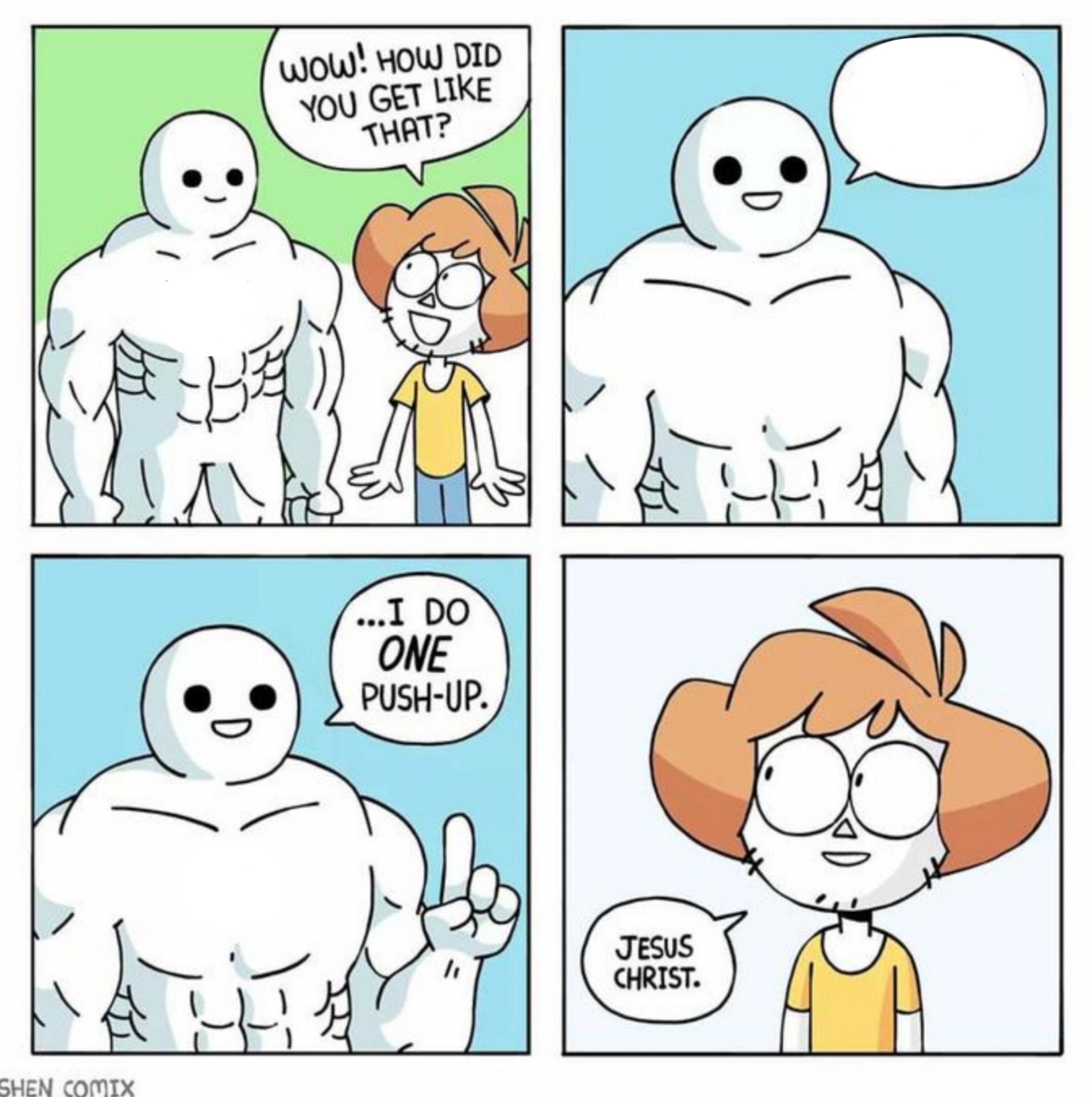 I do one push up every time Blank Meme Template