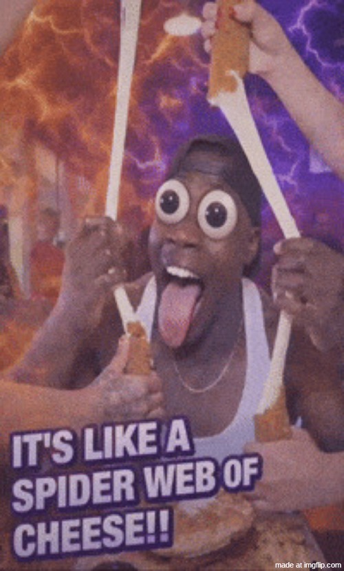 spiderweb of cheese | image tagged in spiderweb of cheese | made w/ Imgflip meme maker