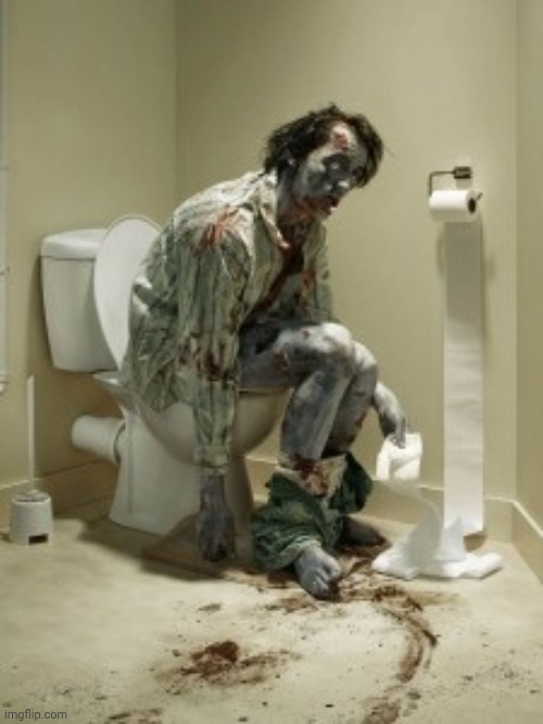 Zombie pooping | image tagged in zombie pooping | made w/ Imgflip meme maker