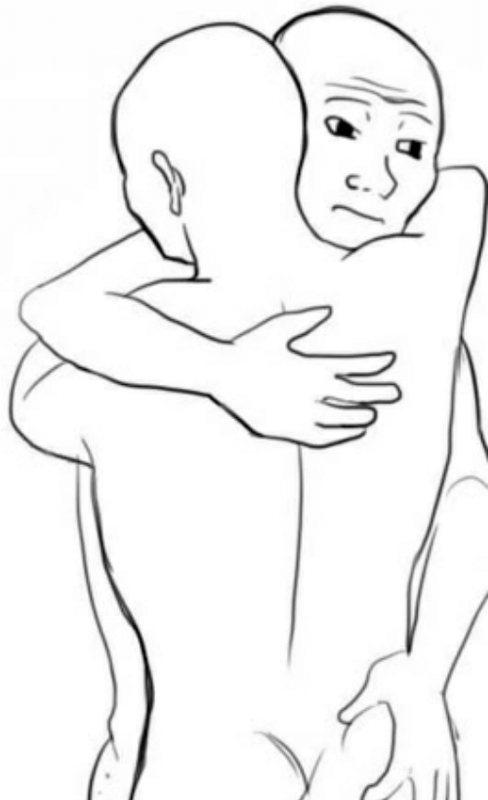 Womack hugging squeezing butt cheek Blank Meme Template