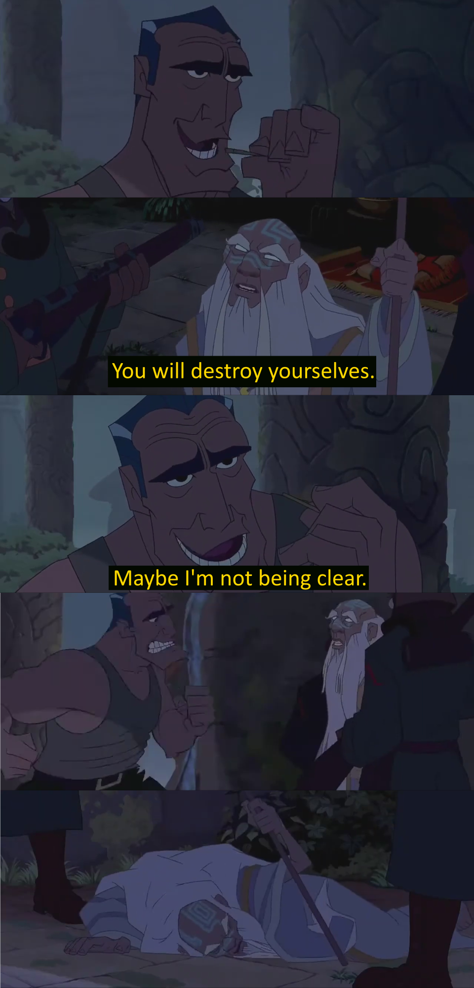Rourke punches the Atlantian King Blank Meme Template