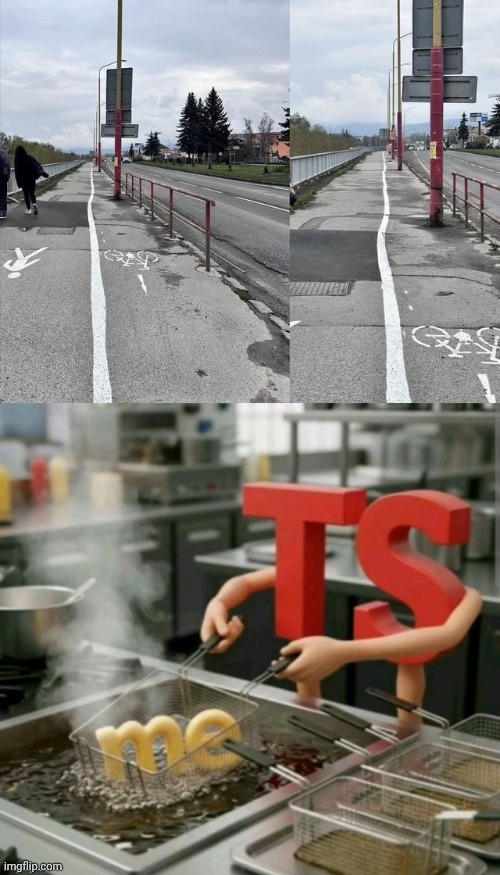 Bike lane | image tagged in ts frying me,bike lane,bike,lane,memes,you had one job | made w/ Imgflip meme maker