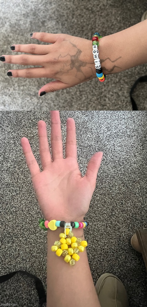 Guys my friend gave me Kandi today! Im so happyyy | image tagged in kandi | made w/ Imgflip meme maker