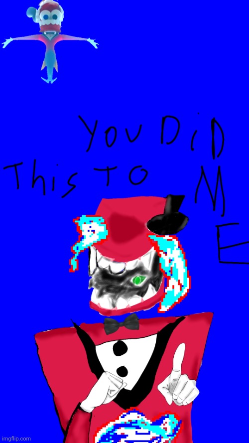 Made this art of Caine today | image tagged in untitled73_20260420180946 png | made w/ Imgflip meme maker