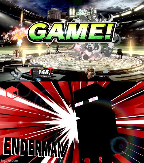 Battling level 5 CPU's as Steve/Enderman to farm coins | image tagged in super smash bros ultimate,gaming,video games,nintendo switch,screenshots | made w/ Imgflip meme maker