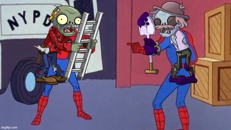 PVZ2C x PVZ2 AUZ | image tagged in spiderman pointing at spiderman | made w/ Imgflip meme maker