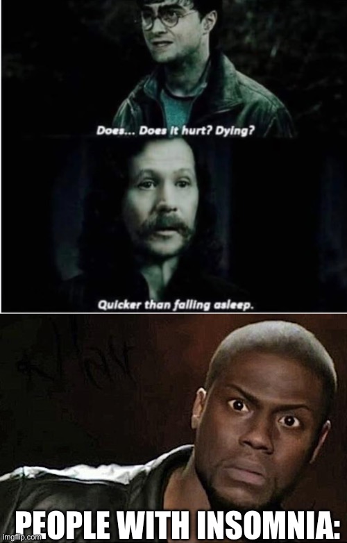 Not everyone dies quickly, Sirius | People with insomnia: | image tagged in memes,harry potter,lol so funny,tag,unnecessary tags,you have been eternally cursed for reading the tags | made w/ Imgflip meme maker